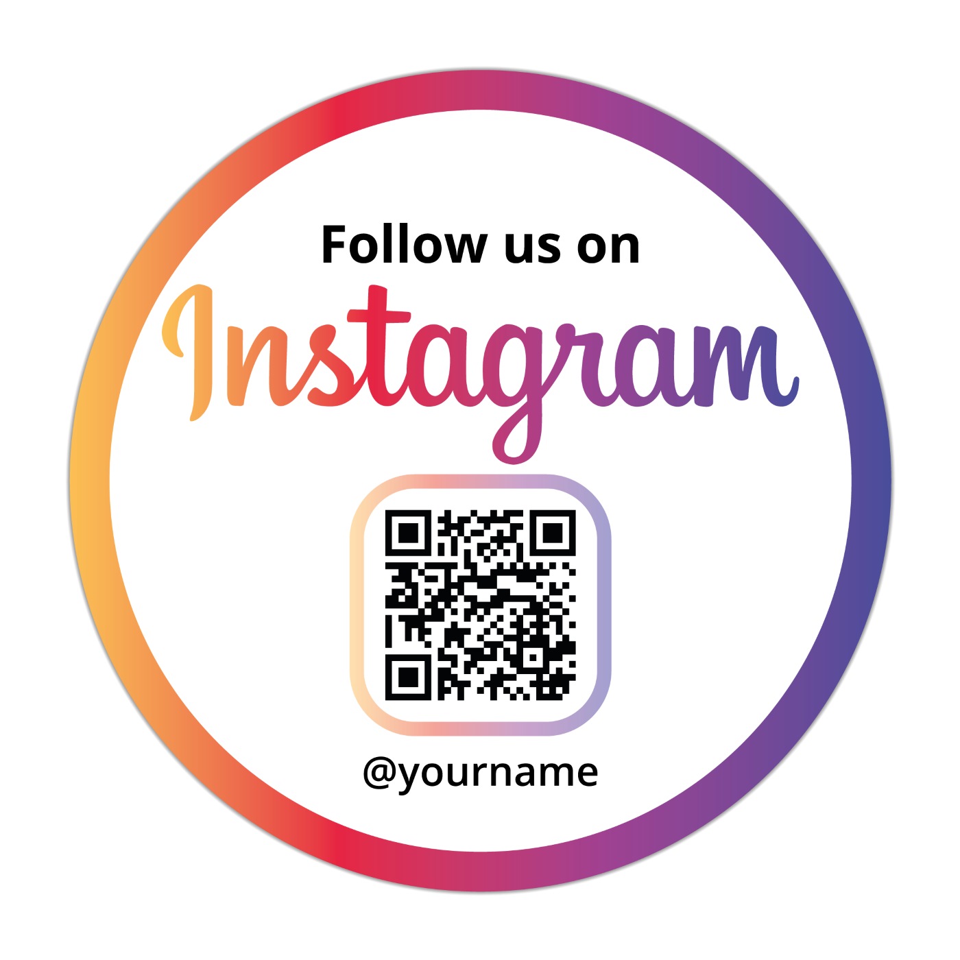 Follow us on Instagram Sticker Clean