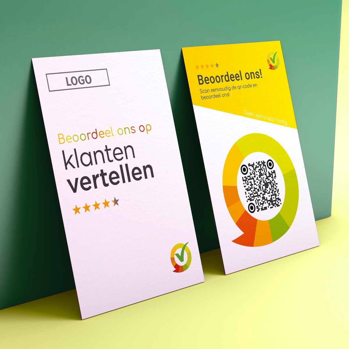 klanten vertellen review business card up s