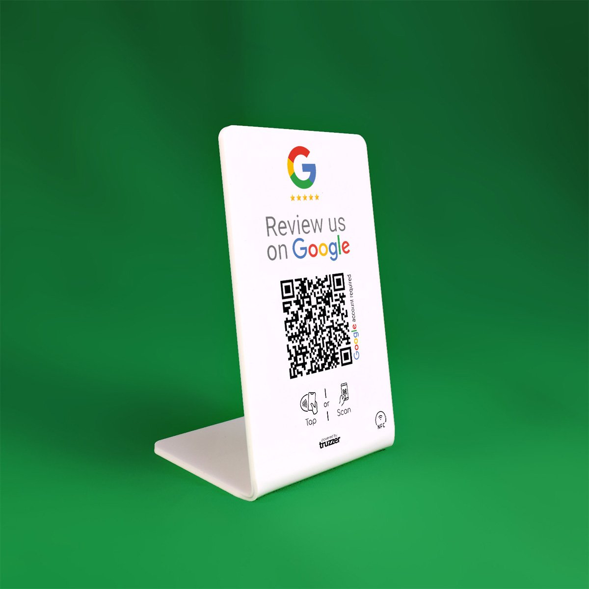 Review us on Google hotel door hanger with Google review QR code