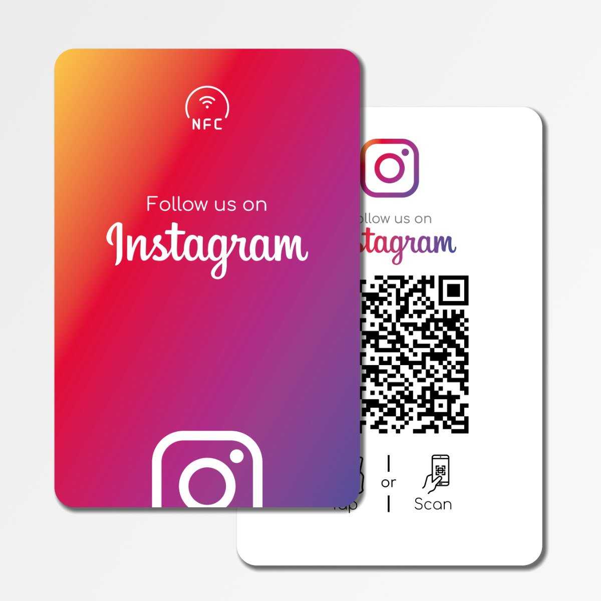 Follow Us On Instagram NFC Business Card Tap