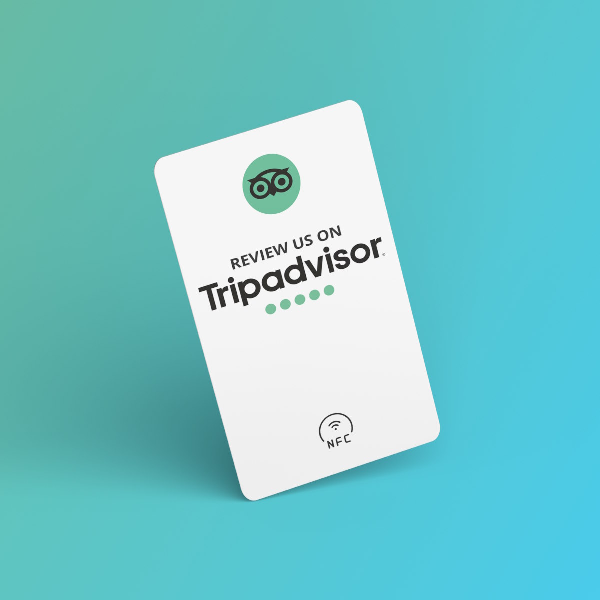 TripAdvisor Review NFC Card Tap with TripAdvisor Review QR Code