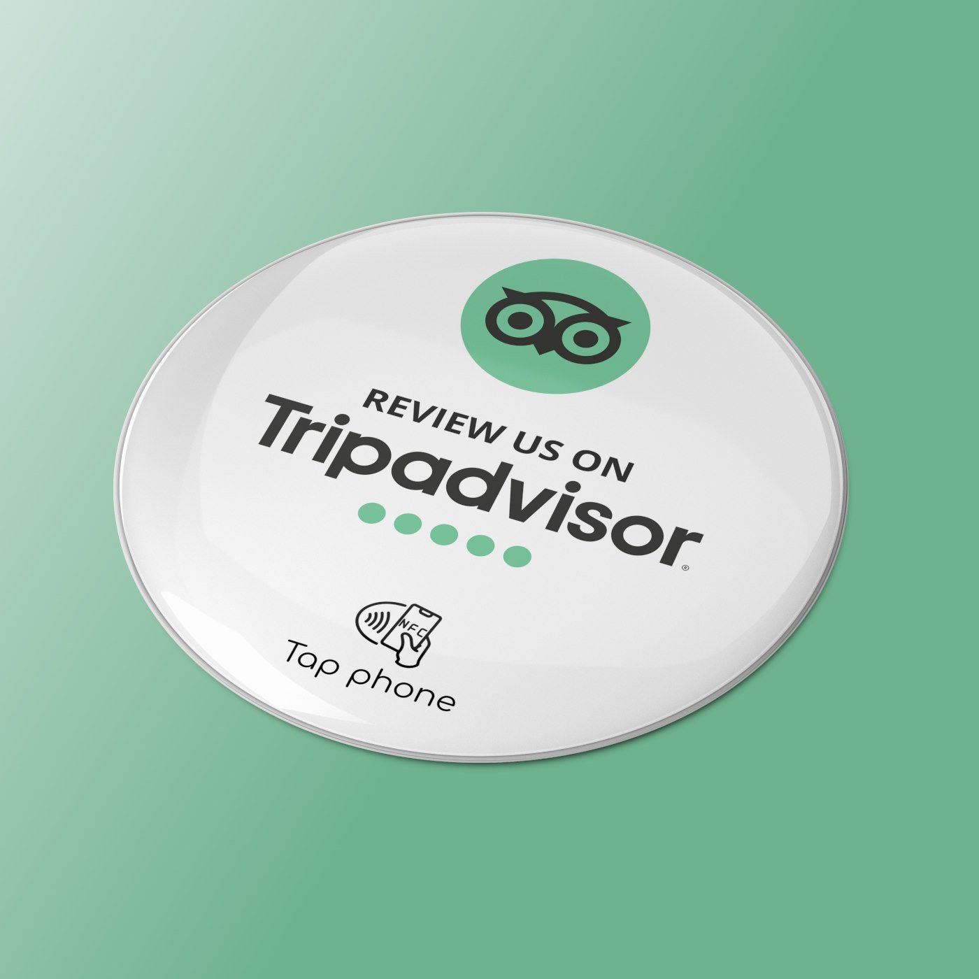 Recensione TripAdvisor Tag NFC Pulsante d'azione