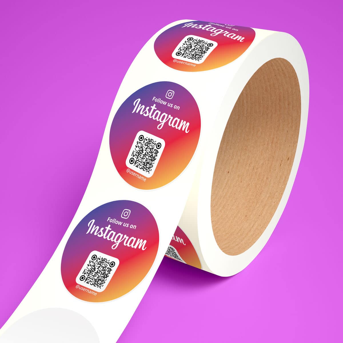 Instagram-Sticker-roll-qr-code-link-truzzer-color-1.jpg Instagram QR Étiquettes autocollantes de code Couleur du rouleau – Image 1
