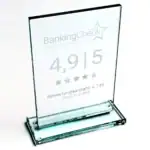 Stand/trofeo della fiducia dell'assegno bancario