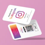 Follow us on Instagram business card "Clean"