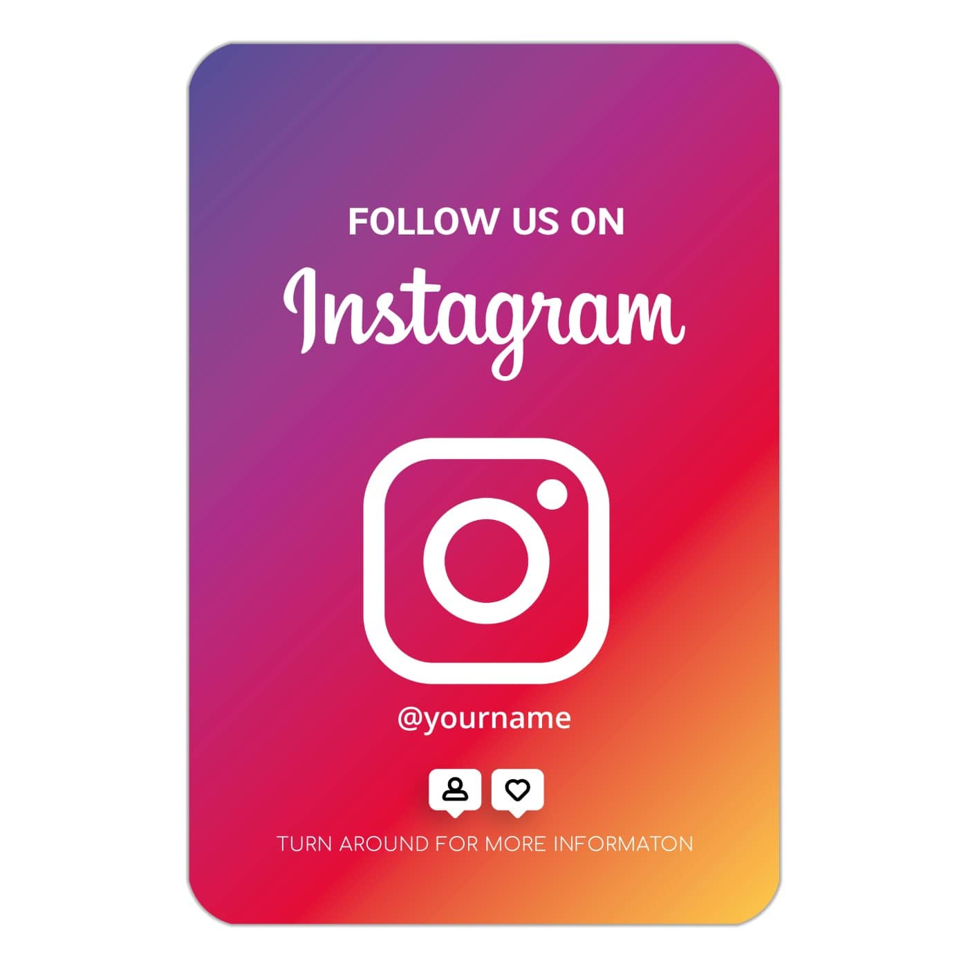 Follow us on Instagram business card "Color" - obrazek 3
