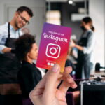 Follow us on Instagram business card "Color"