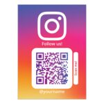 Follow us on Instagram Sticker rectangle - Image 2