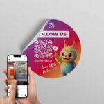 Instagram FollowMonster Sticker | QR Code Sticker | Follower Magnet in 3 Sizes