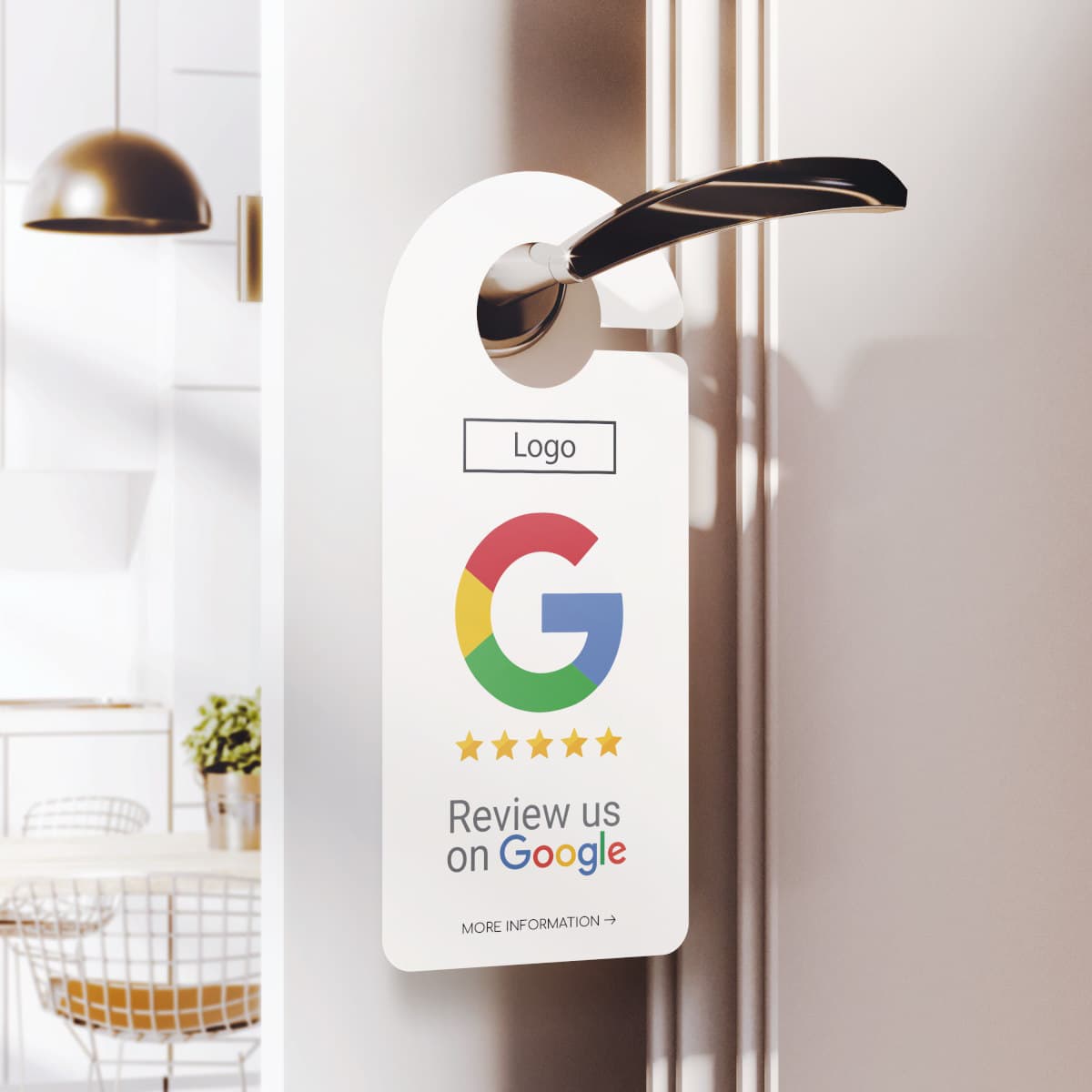 google-review-door-hanger-truzzer-s-1.jpg Reseñanos sobre el colgador de puerta de hotel Google con el código QR de revisión Google - Imagen 1