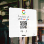 Google Review NFC Sticker "Vierkant" met Google Review QR Code