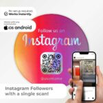 Instagram QR-kodeklistermærke "Følg os" – rund (hologramudgave) - Billede 2