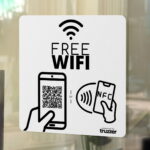 WIFI NFC-klistremerke "Square" med QR-kode