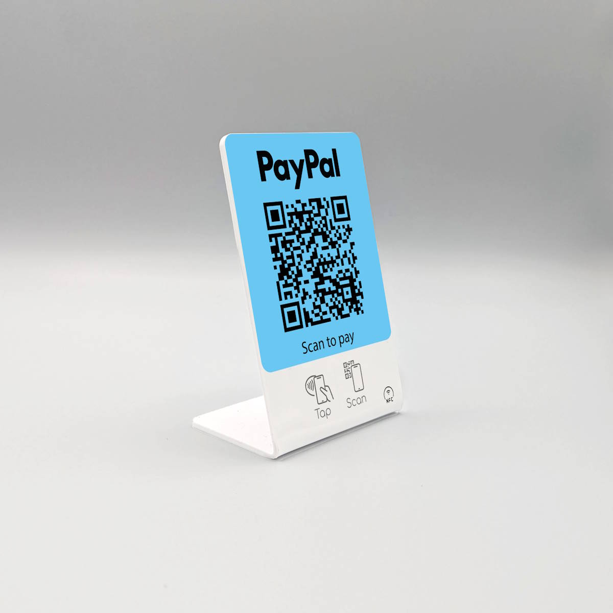 paypapl-payment-qr-code-nfc-aufsteller-empfehlio-truzzer-iso-2.jpg PayPal pay NFC tag and QR code table stand - Image 1