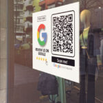 Anmeld os på Google Sticker med QR-kode Fed rektangel med Google Review QR-kode - Billede 2