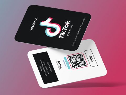 follow us on tiktok business card front truzzer full 2